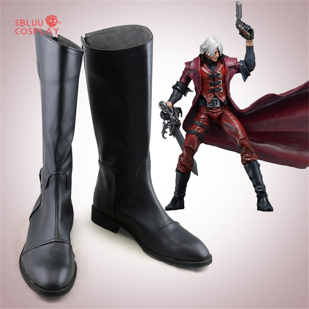Devil May Cry 4 Dante Black Shoes Cosplay Boots