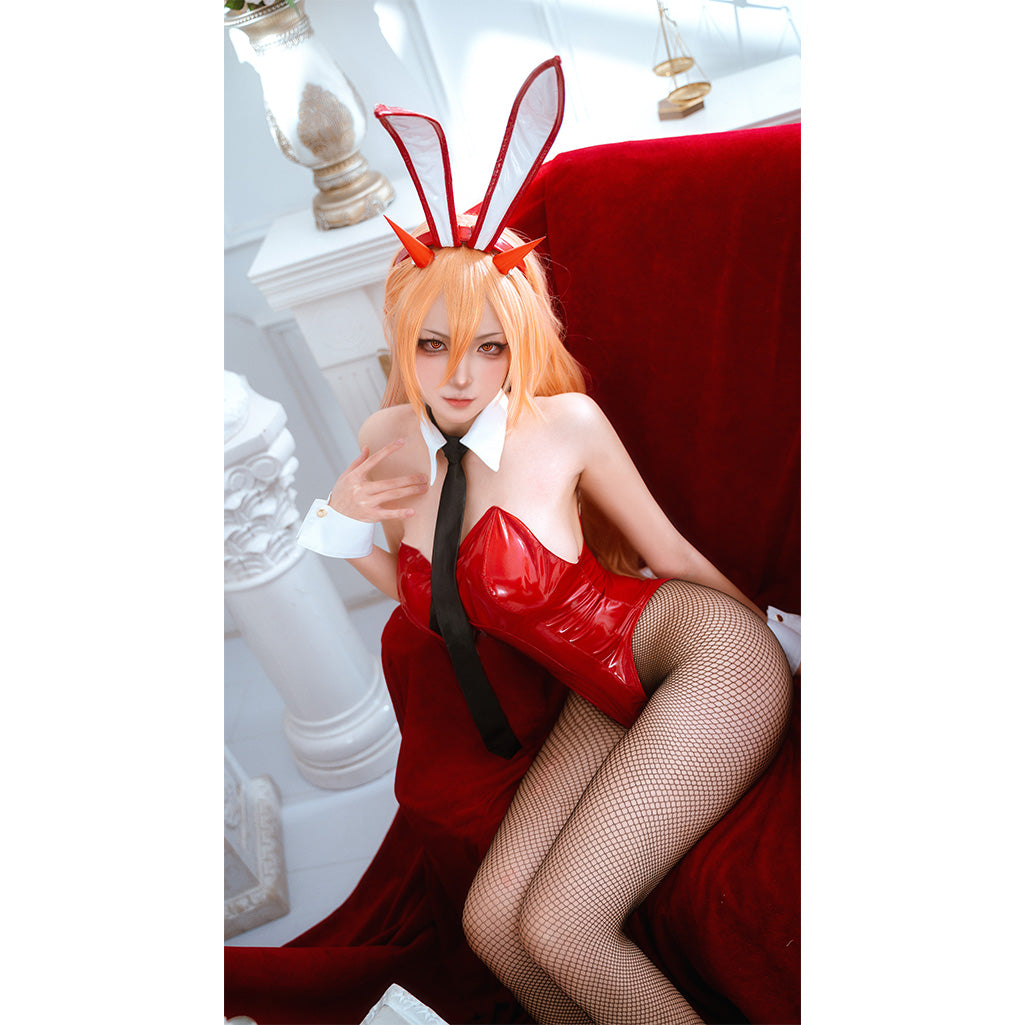 SBluuCosplay tronçonneuse Makima Power Cosplay Costume lapin fille Costume