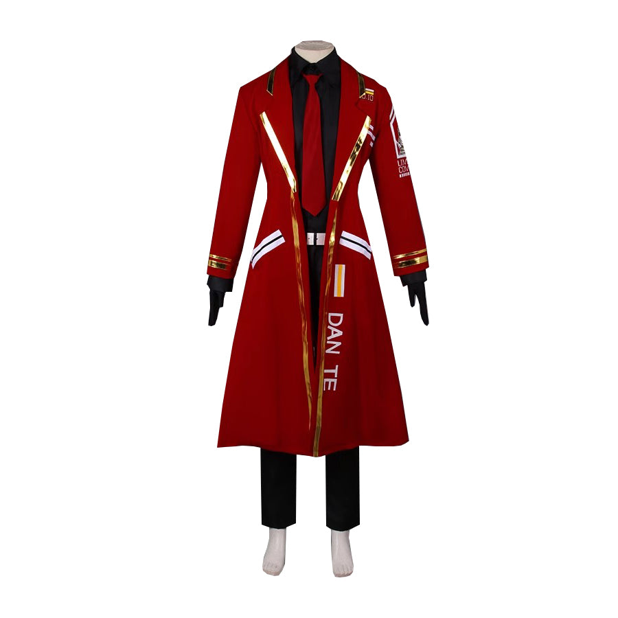 SBluuCosplay Dante Cosplay Costume Limbus Company Cosplay Red Long Coat Dan Te Uniform Suit Men Women Halloween Party Carnival