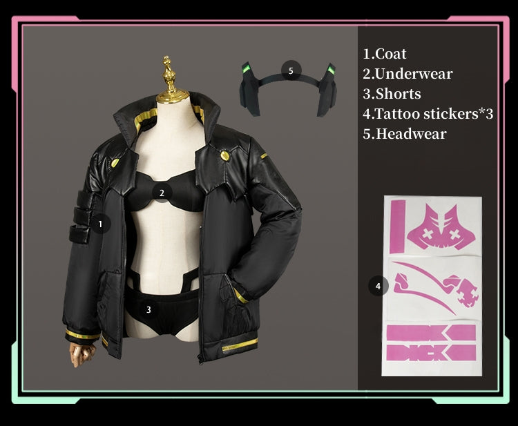 Rebecca Edgerunners Game Anime Cosplay Costume Cool Jacket Uniform
