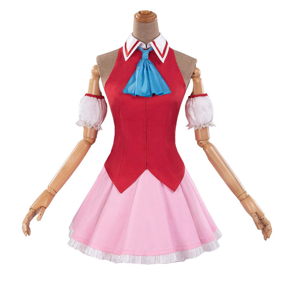 SBluuCosplay Anime Oshi no Ko Ai Hoshino Cosplay Costume Red Pink Skirt