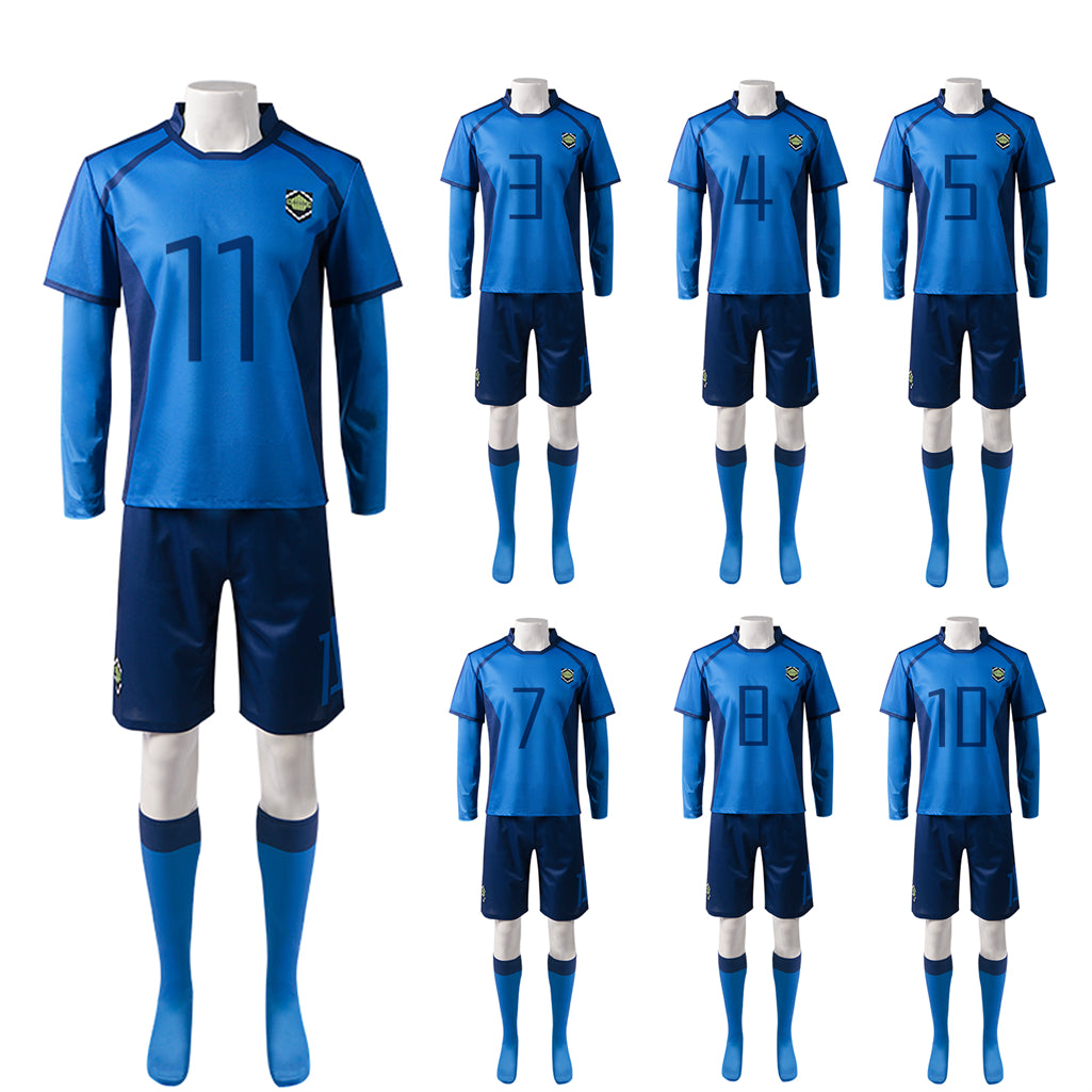 Anime Blue Lock Bachira Meguru Cosplay Costume Football Jersey