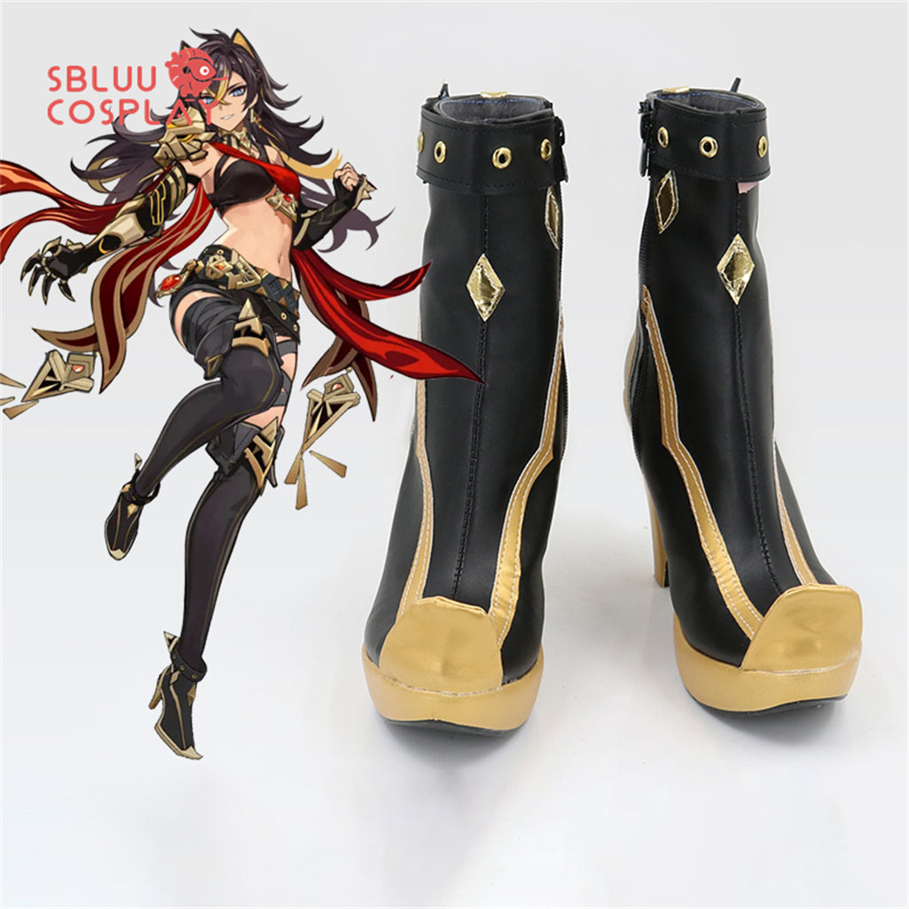 SBluuCosplay Genshin Impact Dehya Cosplay Shoes Custom Made Boots