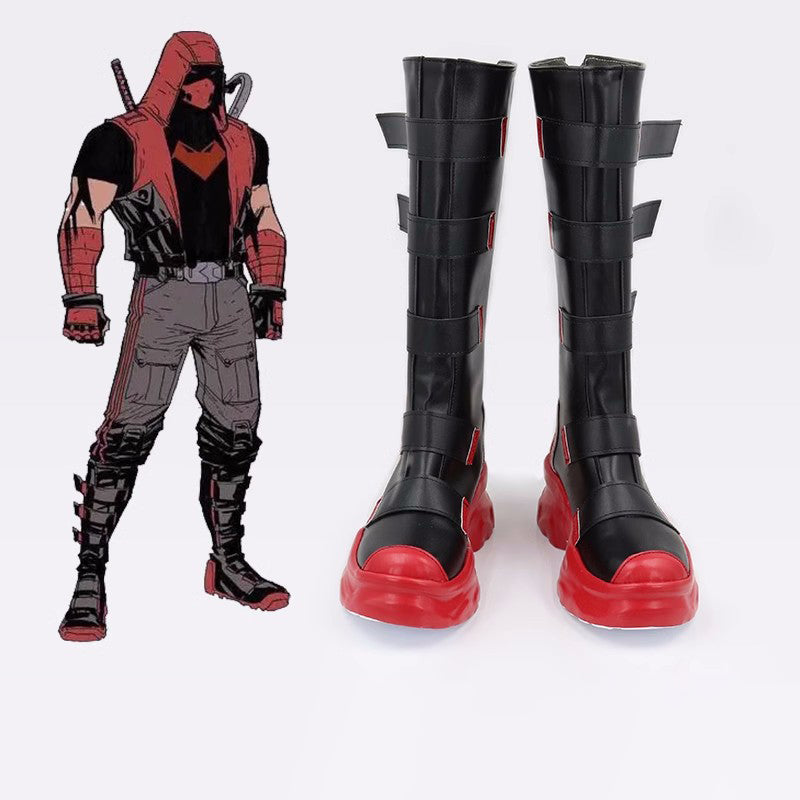 SBluuCosplay DC Jason Todd Cosplay Shoes Custom Made Boots