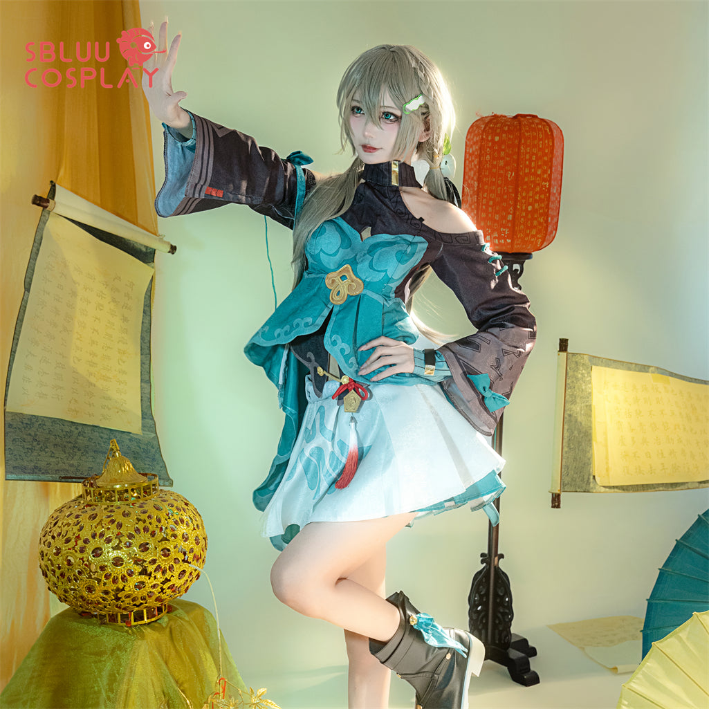 SBluuCosplay Game Honkai Star Rail Cosplay Qingque Cosplay Costume