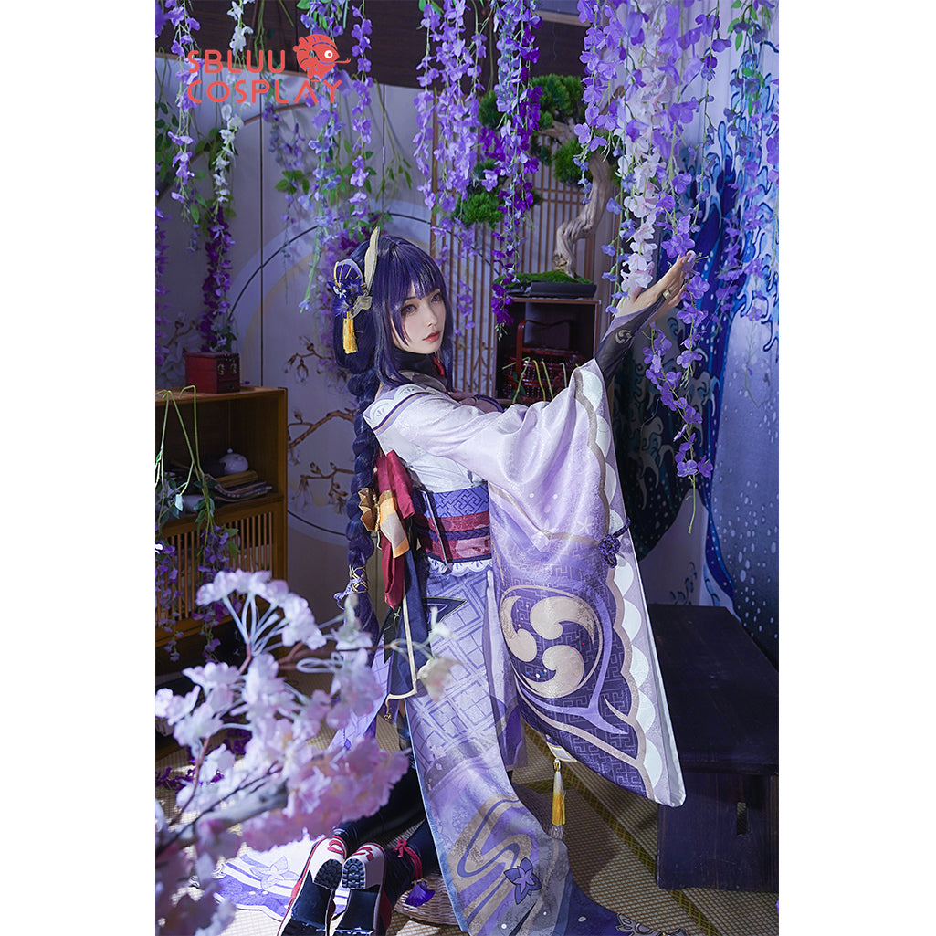 SBluuCosplay Game Genshin Impact Raiden Shogun Cosplay Costume