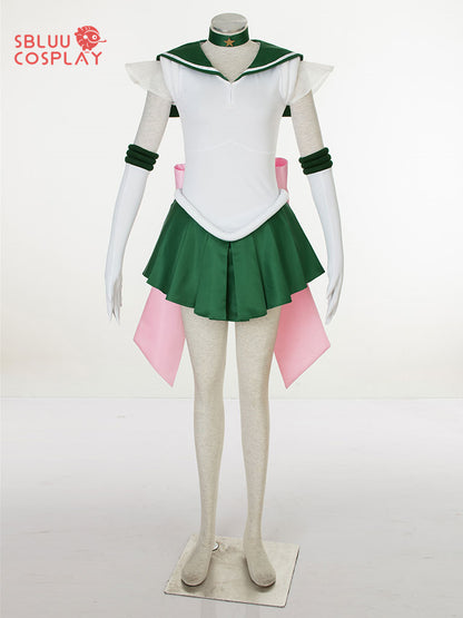 SBluuCosplay Sailor Moon SuperS Sailor Jupiter Makoto Kino Cosplay Costume Battle Suit