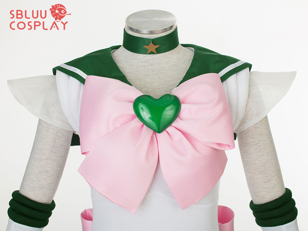 SBluuCosplay Sailor Moon SuperS Sailor Jupiter Makoto Kino Cosplay Costume Battle Suit