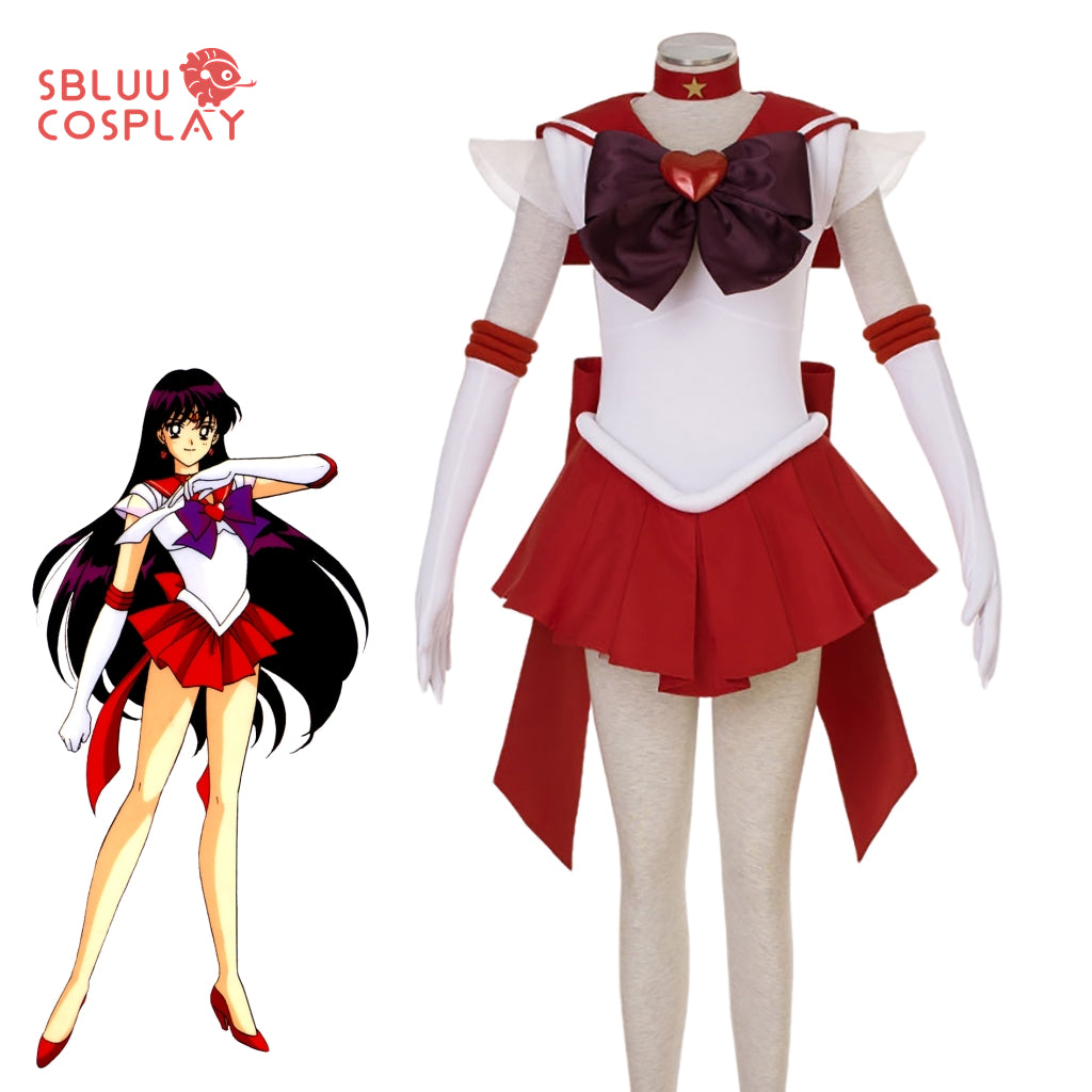 SBluuCosplay Sailor Moon SuperS Hino Rei Sailor Mars Cosplay Costume Battle Suit