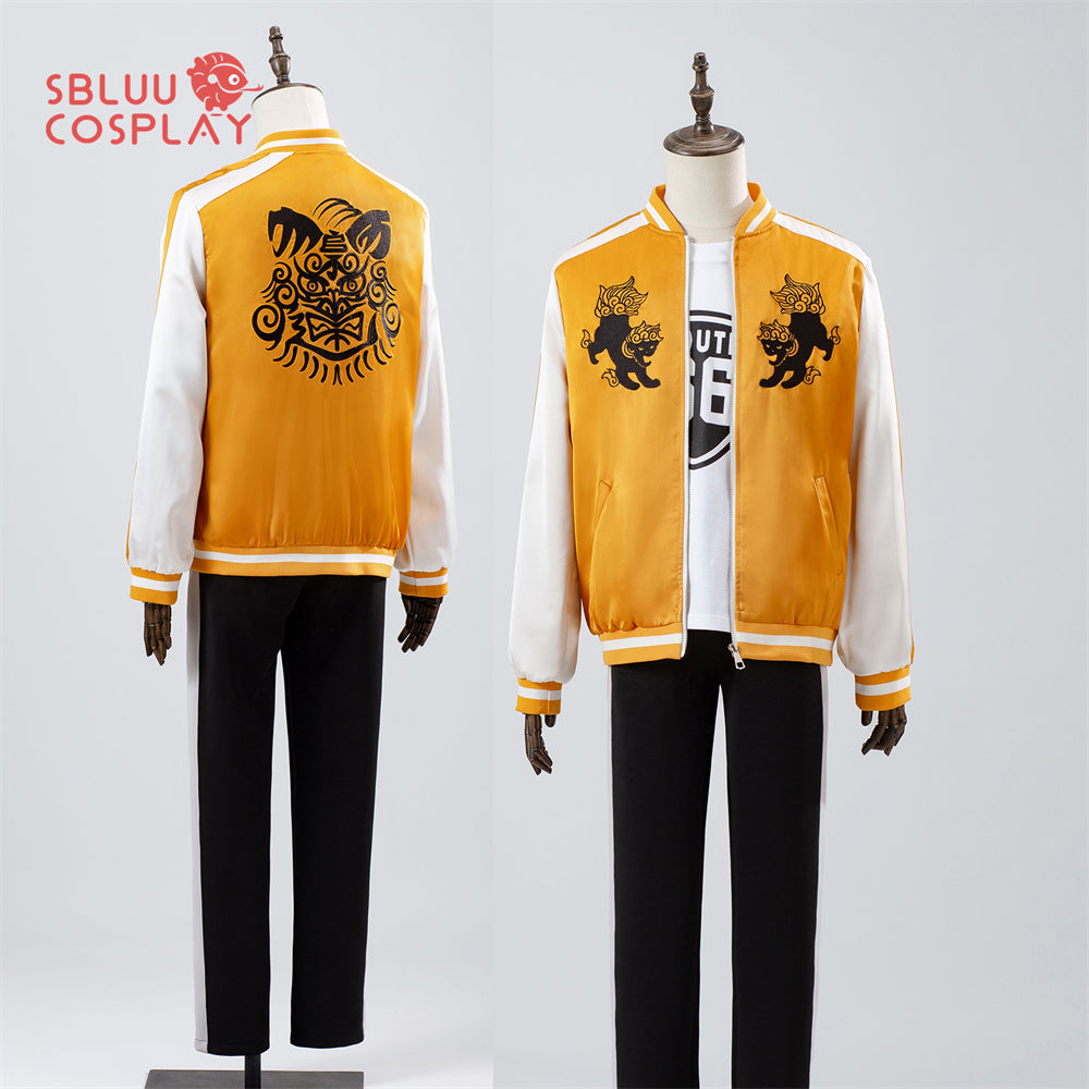 SBluuCosplay Anime Jo Togame Tomiyama Choji Cosplay Costume Jersey Embroidery Jacket Daily Sportwear