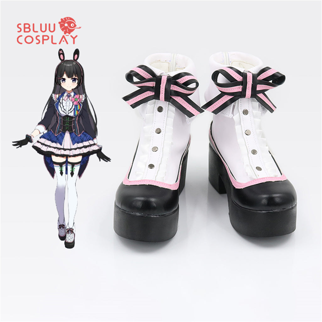 SBluuCosplay Virtual YouTuber Mito Tsukino Cosplay Shoes Custom Made Boots