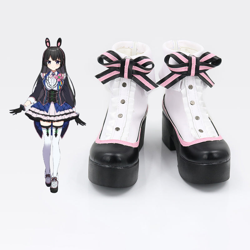 SBluuCosplay Virtual YouTuber Mito Tsukino Cosplay Shoes Custom Made Boots