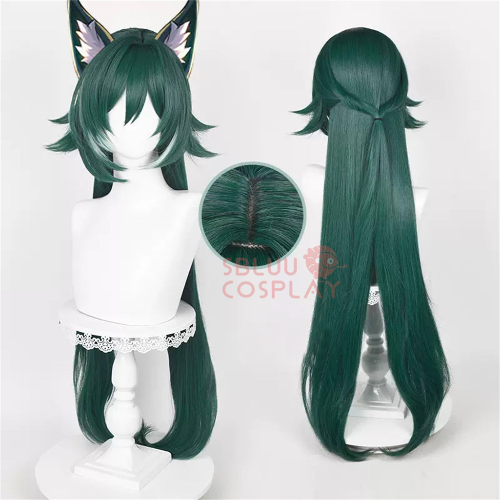 Honkai: Star Rail Huohuo Green Cosplay Wig