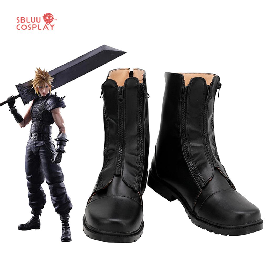 Game Final Fantasy VII Cloud Strife Cosplay Shoes Custom Made Boots - SBluuCosplay