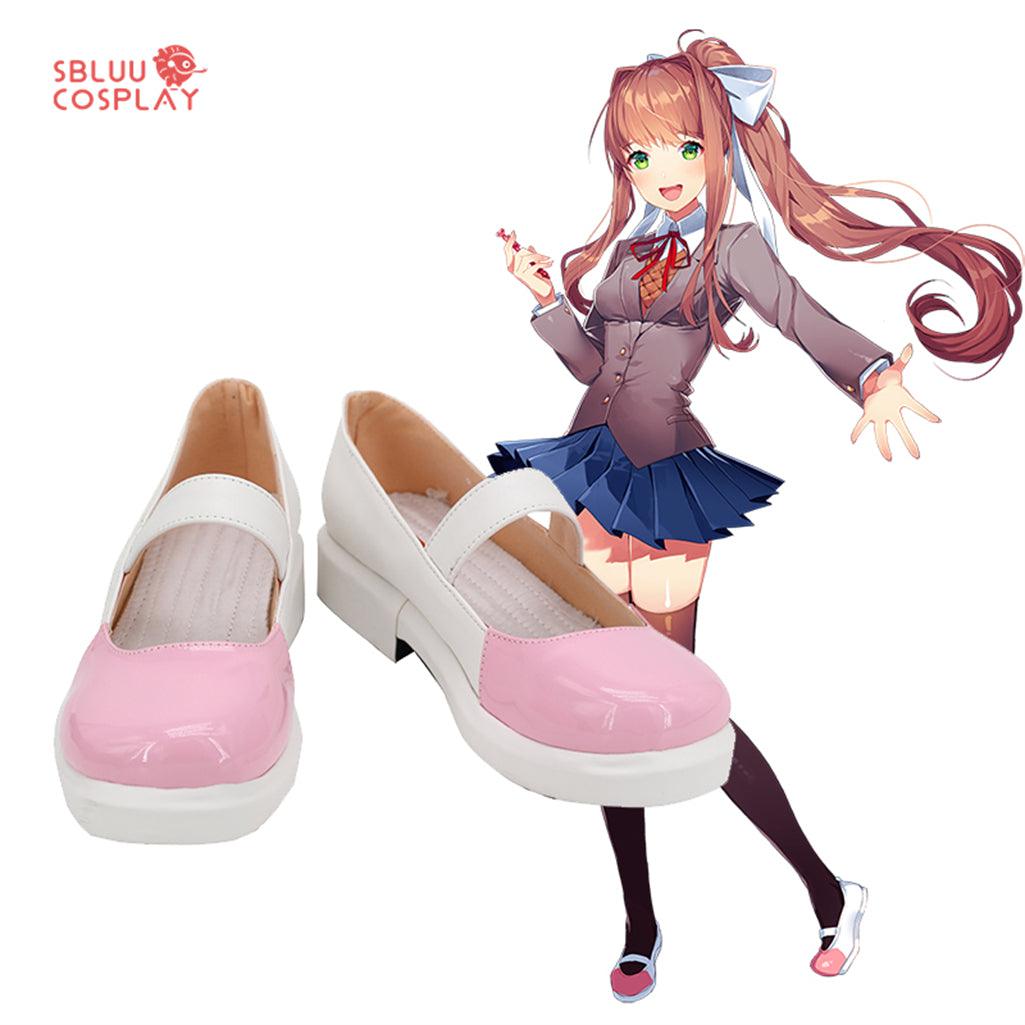 Doki Doki Literature Club Monika Cosplay Shoes Custom Made Boots - SBluuCosplay