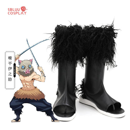 Demon Slayer Hashibira Inosuke Cosplay Shoes Custom Made Boots - SBluuCosplay