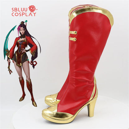 SBluuCosplay Game LOL Diana Cosplay Shoes Custom Made Boots - SBluuCosplay