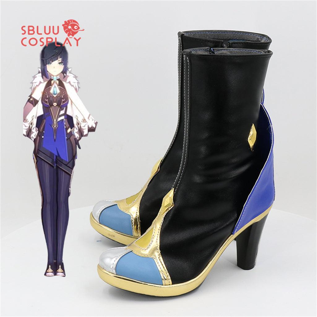 SBluuCosplay Game Genshin Impact Yelan Cosplay Shoes Custom Made Boots - SBluuCosplay