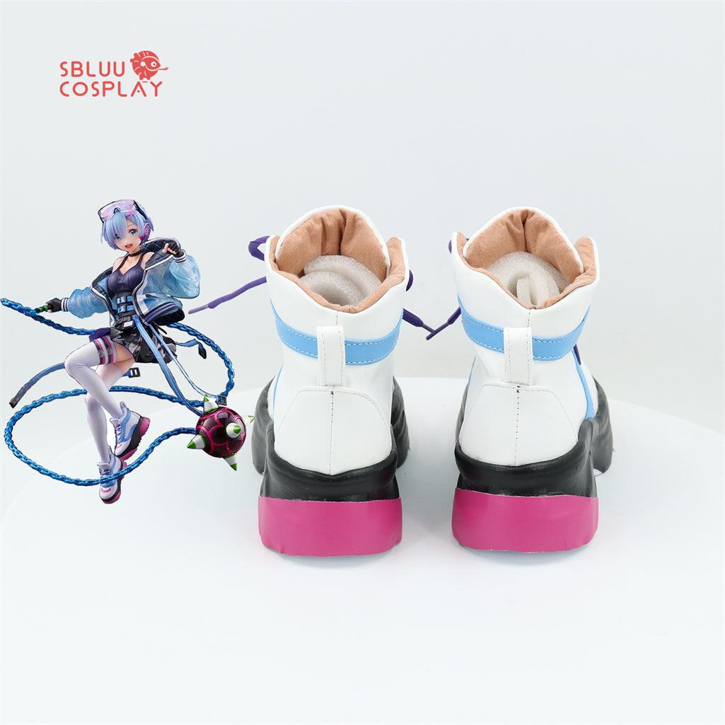 SBluuCosplay Re Life in a different world from zero Rem Cosplay Shoes Custom Made Boots - SBluuCosplay