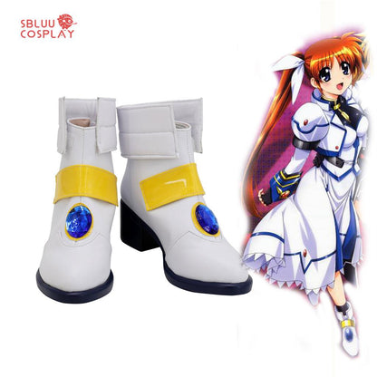 Magical Girl Lyrical Nanoha Nanoha Takamachi Cosplay Shoes Custom Made Boots - SBluuCosplay