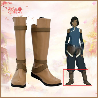 Avatar The Legend of Korra Korra Cosplay Shoes Custom Made Boots - SBluuCosplay