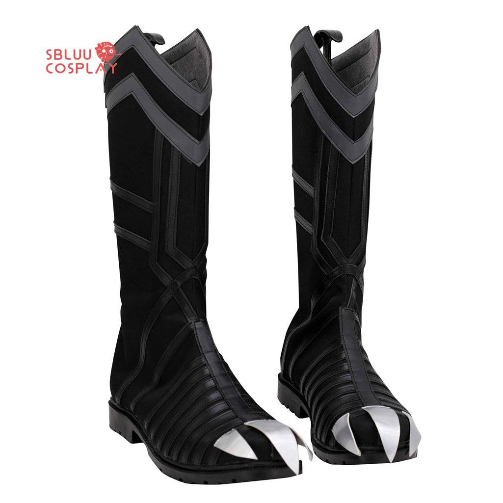 Captain America Civil War Black Panther Cosplay Shoes Custom Made Boots - SBluuCosplay