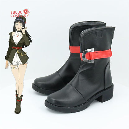 SBluuCosplay Naruto Hinata Hyuga Cosplay Shoes Custom Made Boots - SBluuCosplay