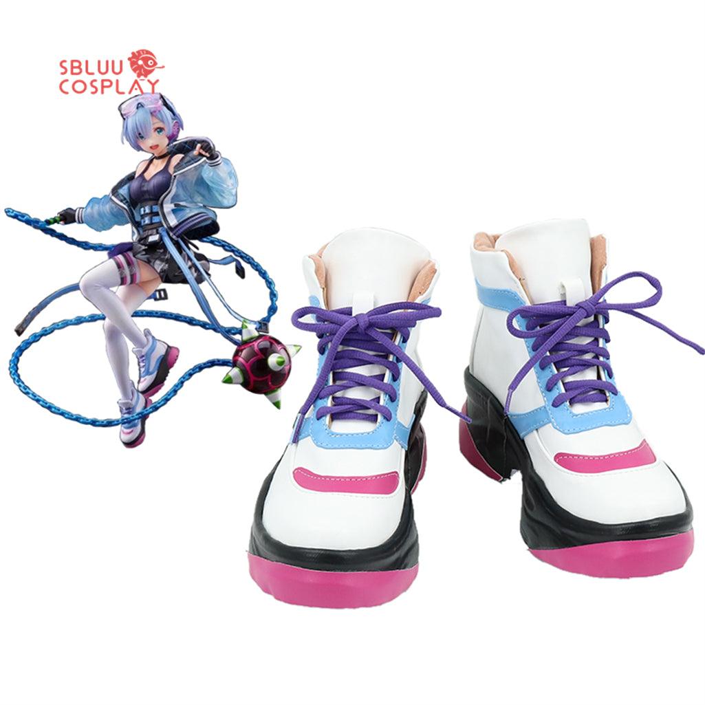 SBluuCosplay Re Life in a different world from zero Rem Cosplay Shoes Custom Made Boots - SBluuCosplay