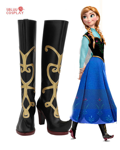 Frozen Anna Cosplay Shoes Custom Made Boots - SBluuCosplay