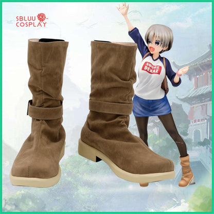 SBluuCosplay Uzaki-chan Wants to Hang Out! Hana Uzaki Cosplay Shoes Custom Made Boots - SBluuCosplay