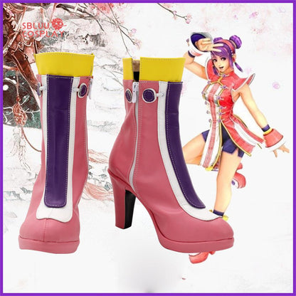 SBluuCosplay The King of Fighters Asamiya Athena Cosplay Shoes Custom Made Boots - SBluuCosplay