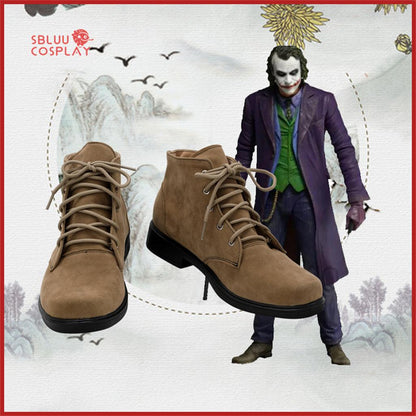 SBluuCosplay Batman The Dark Knight Joker Cosplay Shoes Custom Made Boots - SBluuCosplay