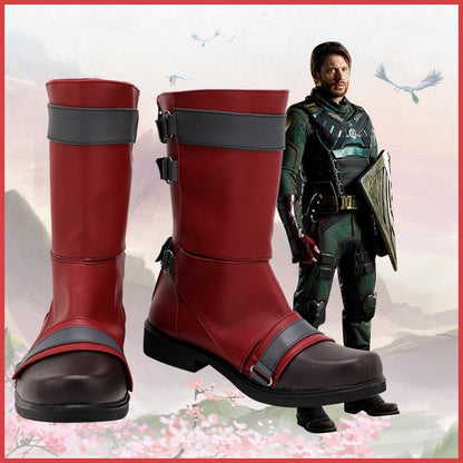 SBluuCosplay Avengers Steve Rogers Cosplay Shoes Custom Made Boots - SBluuCosplay