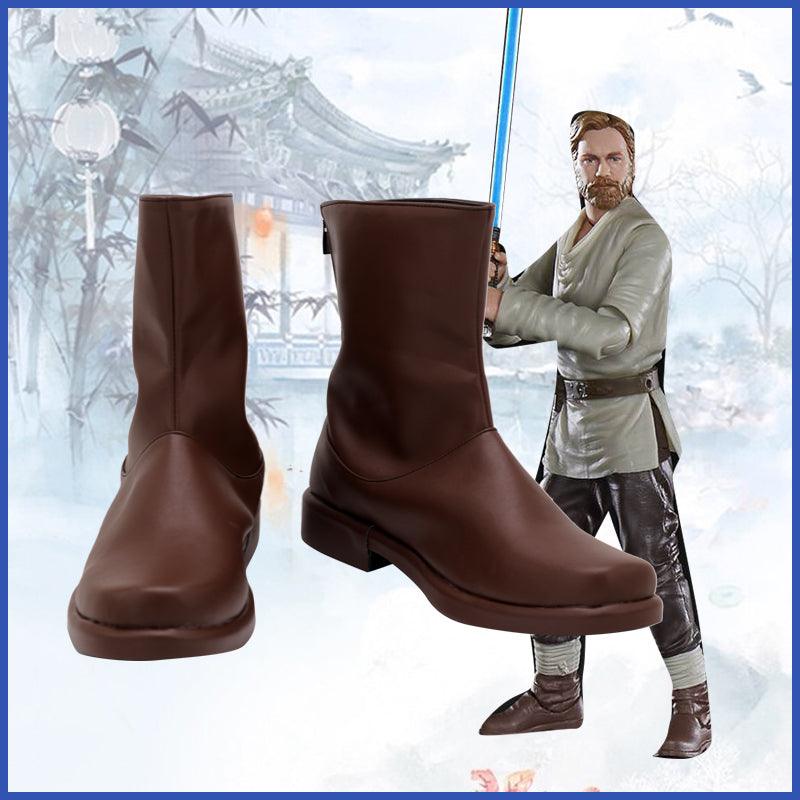 SBluuCosplay Star Wars Obi Wan Kenobi Cosplay Shoes Custom Made Boots - SBluuCosplay