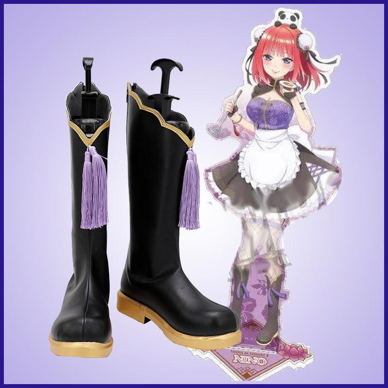 SBluuCosplay 5Toubun no Hanayome Nino Nakano Cosplay Shoes Custom Made Boots - SBluuCosplay