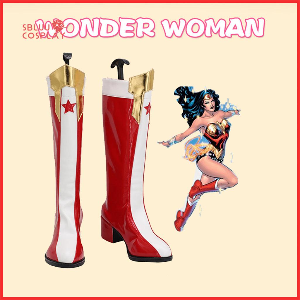 Justice League Wonder Woman Cosplay Shoes Custom Made Boots - SBluuCosplay