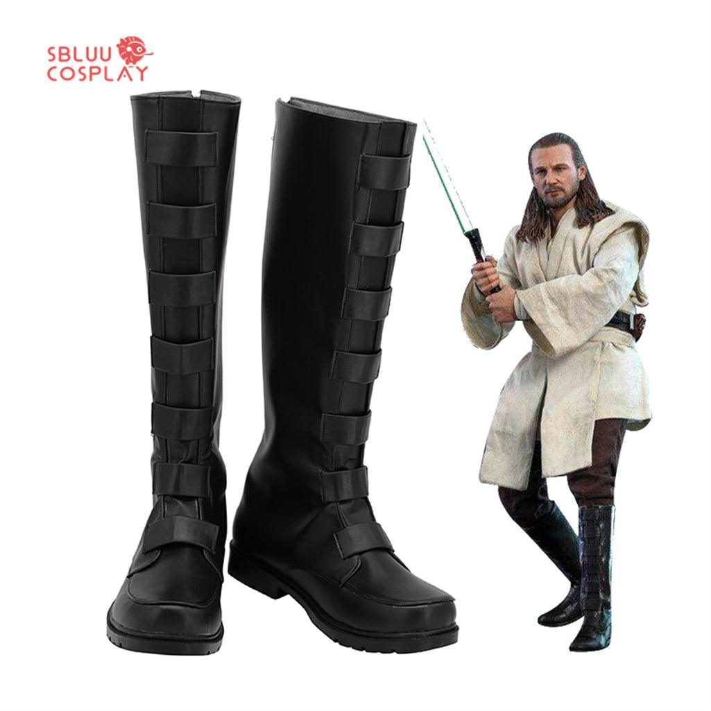 Star Wars Qui Gon Jinn Cosplay Shoes Custom Made Boots - SBluuCosplay