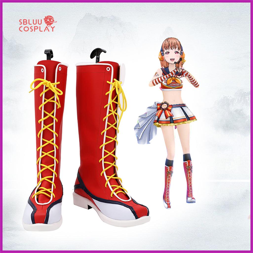 SBluuCosplay LoveLive!Sunshine!! Takami Chika Cosplay Shoes Custom Made Boots - SBluuCosplay