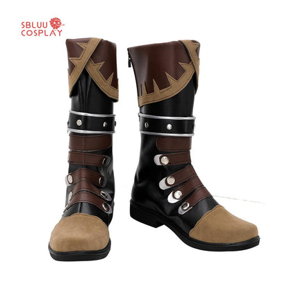 SBluuCosplay Game Genshin Impact Diluc Ragnvindr Cosplay Shoes Custom Made Boots - SBluuCosplay