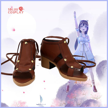 SBluuCosplay LoveLive! School Idol Festival Osaka Shizuku Cosplay Shoes Custom Made Boots - SBluuCosplay