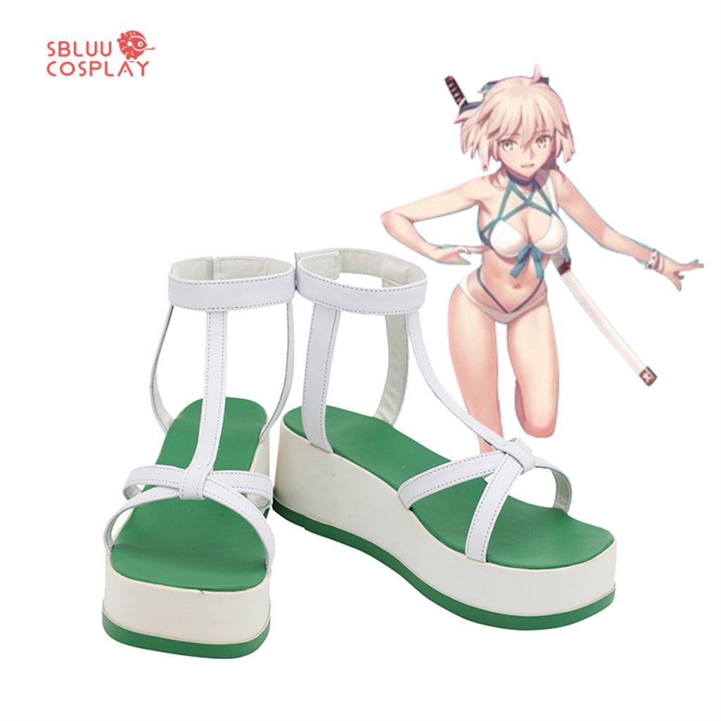 Fate Okita Souji Cosplay Shoes Custom Made - SBluuCosplay