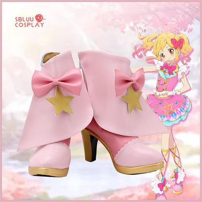 SBluuCosplay Aikatsu Stars! Yume Nijino Cosplay Shoes Custom Made Boots - SBluuCosplay