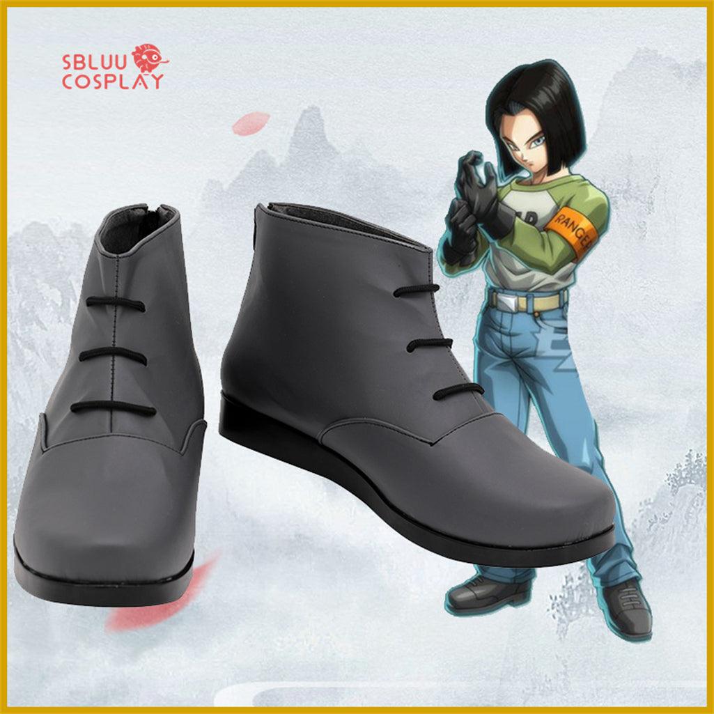 Dragon Ball Android 17 Cosplay Shoes Custom Made Boots - SBluuCosplay