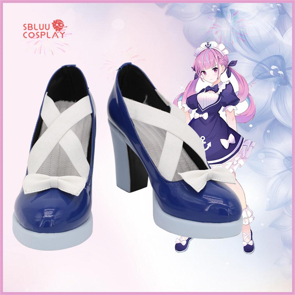 YouTuber Minato Aqua Cosplay Shoes Custom Made Boots - SBluuCosplay