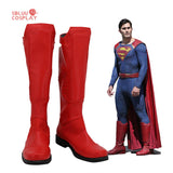 Supergirl Clark Kent Cosplay Shoes Custom Made Boots - SBluuCosplay