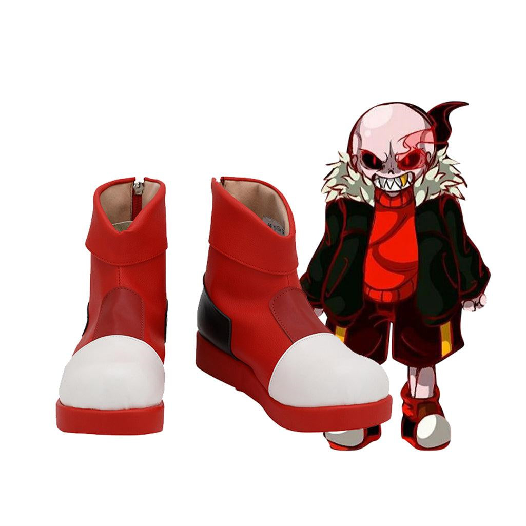 Undertale Fell Sans Cosplay Shoes Custom Made Boots