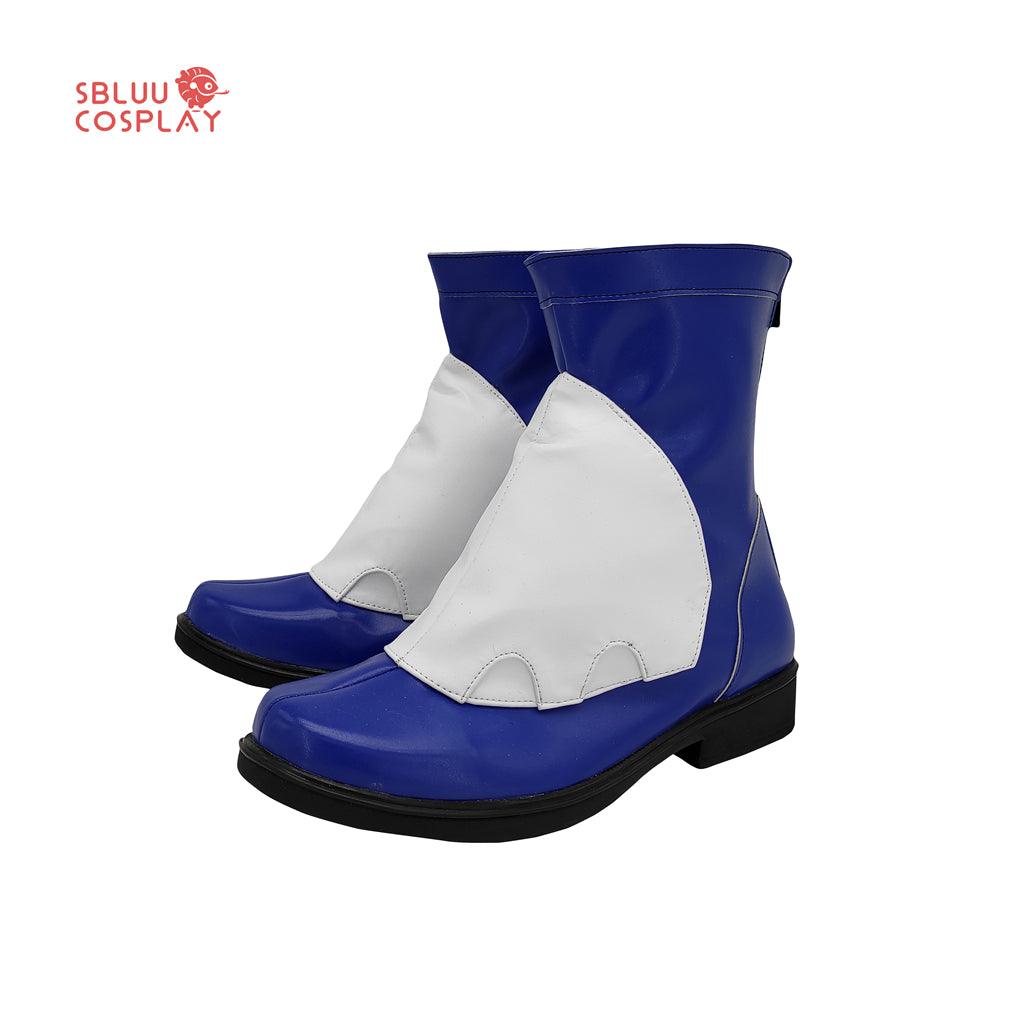Guilty Gear Bridget Blue White Cosplay Shoes