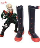 My Hero Academia Bakugou Katsuki Cosplay Shoes Custom Made Black Boots - SBluuCosplay