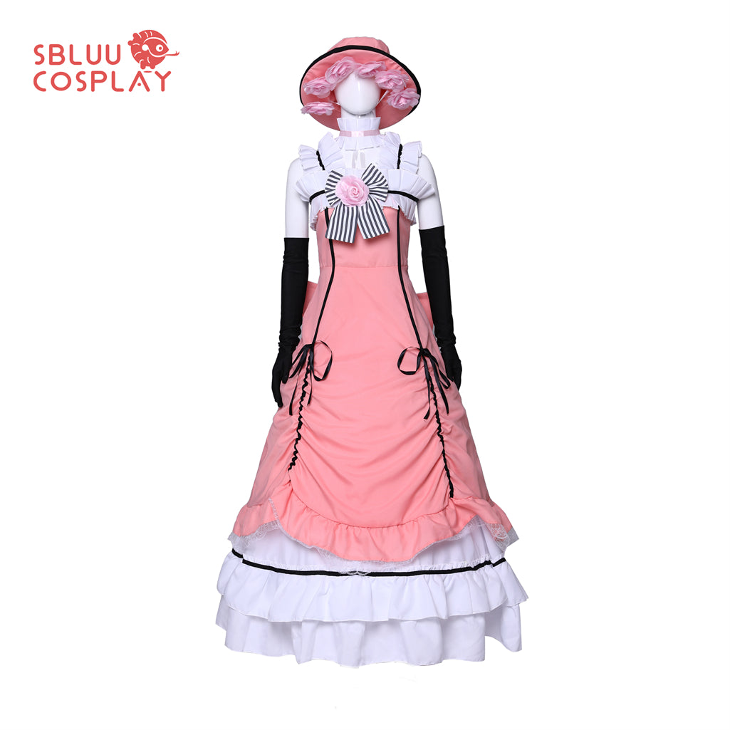 SBluuCosplay Black Butler Ciel Phantomhive Cosplay Costume Pink Dress