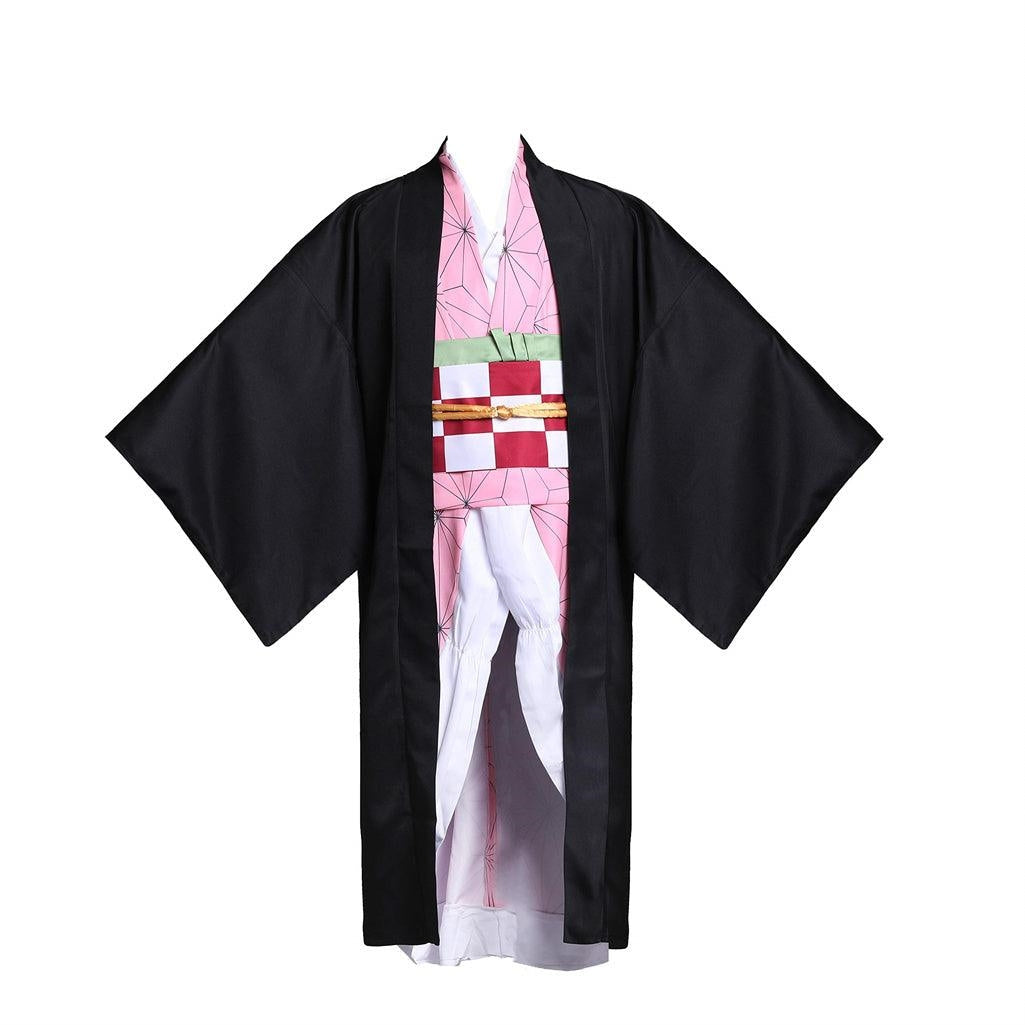 KNY Demon Fighter Kamado Nezuko Cosplay Costume Kimono Outfit